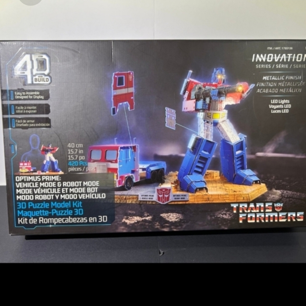 4D Build Transformers Optimus Prime & Truck 3D Model Kit Puzzle w/LED EXCLUSIVE - Picture 6 of 6